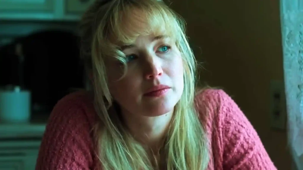 jennifer lawrence looking out the window in die my love