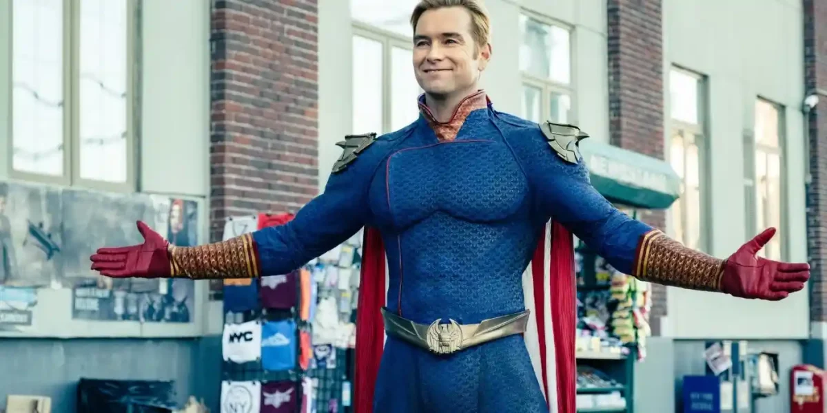 anthony starr as homelander in the boys